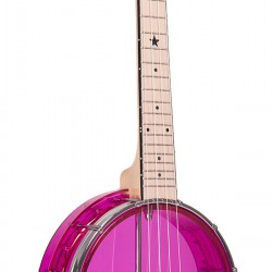 LG-A Gold Tone Little Gem (Amethyst): See-Through Banjo-Ukulele