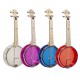 LG-A Gold Tone Little Gem (Amethyst): See-Through Banjo-Ukulele