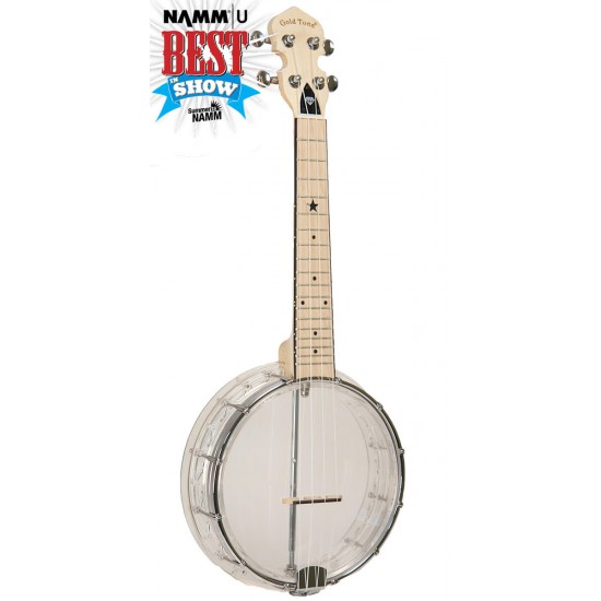 LG-D Gold Tone Little Gem (Diamond): See-Through Banjo-Ukulele