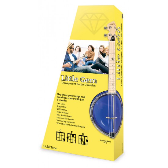 Gold Tone Little Gem (Sapphire): See-Through Banjo-Ukulele Gold Tone Little Gem (Sapphire): See-Through Banjo-Ukulele