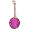 Gold Tone Lightup Little Gem (Amethyst): See-Through Banjo-Ukulele with Lights