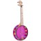 LG-A-Lights Gold Tone Lightup Little Gem (Amethyst): See-Through Banjo-Ukulele with Lights