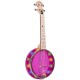 LG-A-Lights Gold Tone Lightup Little Gem (Amethyst): See-Through Banjo-Ukulele with Lights