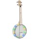 LG-D-Lights Gold Tone Lightup Little Gem (Diamond): See-Through Banjo-Ukulele with Lights