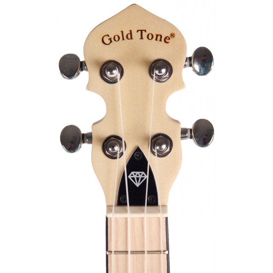 LG-D-Lights Gold Tone Lightup Little Gem (Diamond): See-Through Banjo-Ukulele with Lights