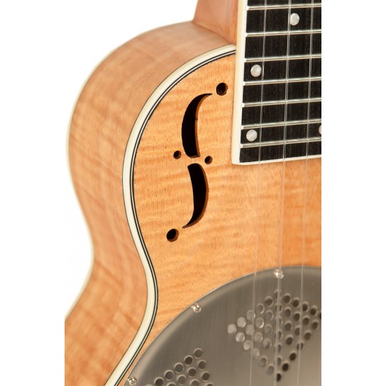 ResoMaple/Tenor Gold Tone Tenor-Scale Curly Maple Resonator Ukulele 