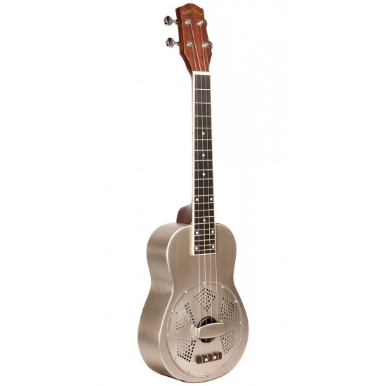 ResoUke/Tenor Gold Tone Tenor-Scale Metal Body Resonator Ukulele 